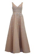 Rent : Rachm Design - Nude V Neck Gown