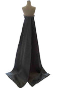 Buy : Stella Lunardy - Strapless Dark Grey A Line Dress With Brooch