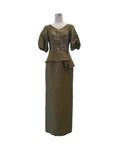 Rent: Stella Lunardy - Green Sateen Gown