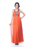 Red by Sebastian Gunawan - Buy: Orange Silk Chiffon Dress-The Dresscodes - 1