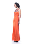 Red by Sebastian Gunawan - Buy: Orange Silk Chiffon Dress-The Dresscodes - 2