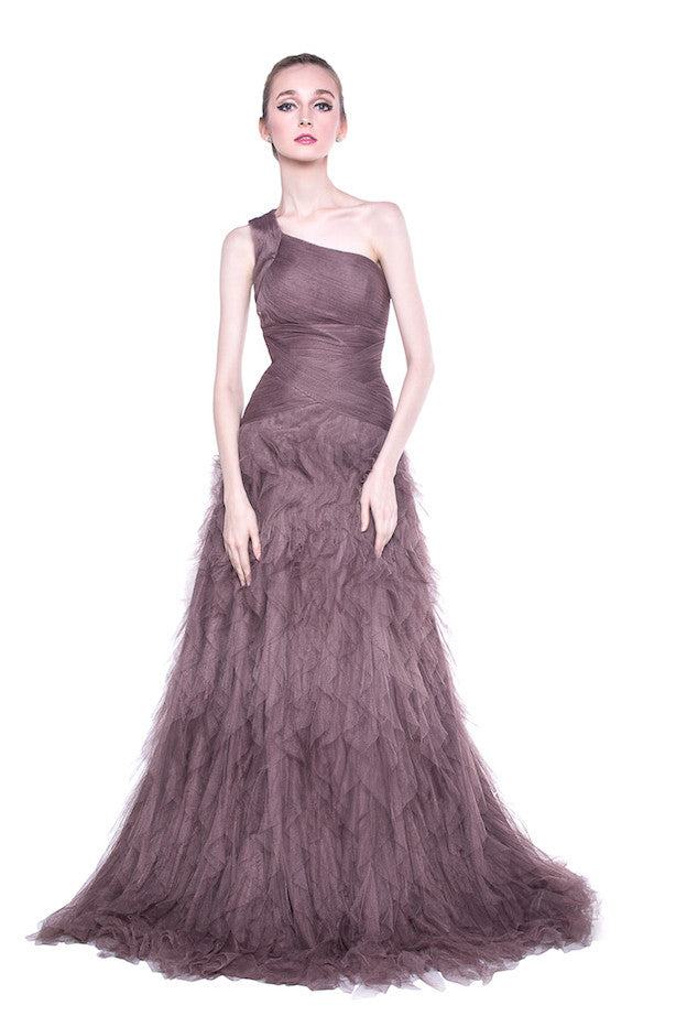 Seduce - Buy: Ruffled Tulle Gown-The Dresscodes - 1