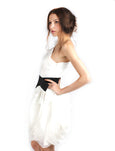 WHITE by Vera Wang - Rent: WHITE by Vera Wang One Shoulder White Organza Dress-The Dresscodes - 2