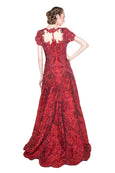 Wiki Wu - Buy: Red Brocade Gown-The Dresscodes - 3