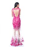 Windy Chandra Couture - Buy: Fuschia Tulle Leg Gown-The Dresscodes - 2