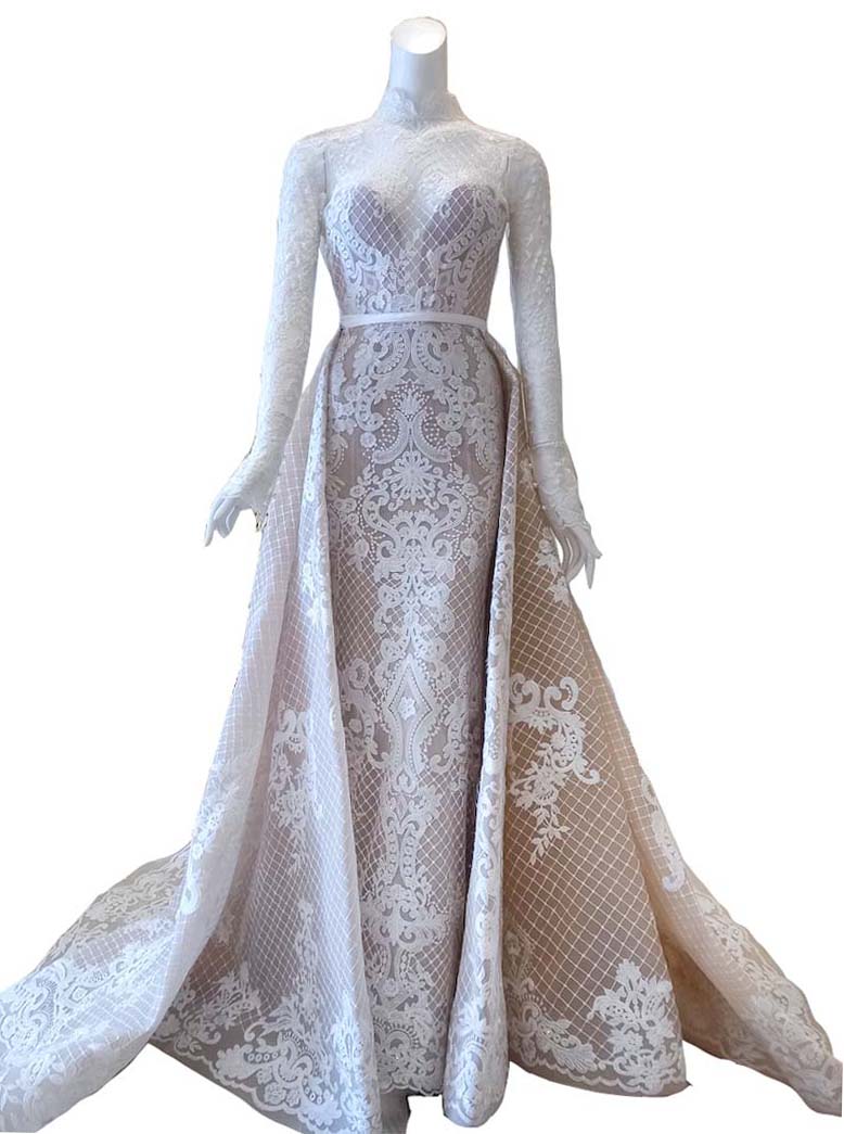 Rent : Yefta Gunawan - Longsleeve Mermaid Wedding Gown with Skirt (Full Set)