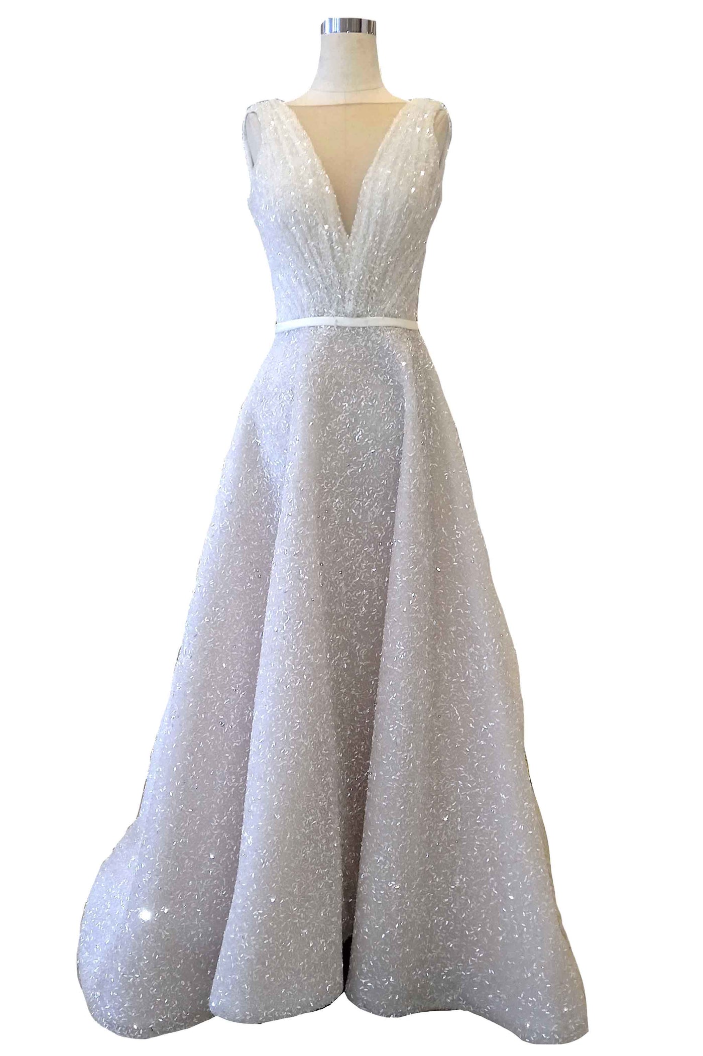 Rent: Yogie Pratama - V-Neck Glittery A-Line Wedding Gown