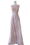 Rent: Yogie Pratama - Peach Flower A Line Gown with Slit