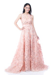 Yefta Gunawan - Buy: Peach Beaded Floral Gown-The Dresscodes - 1