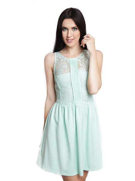 Zara - Buy: Mint Green Lace Dress-The Dresscodes - 1