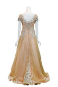 Rent: Hwie Hong -  Rose Gold Embellishment Gown